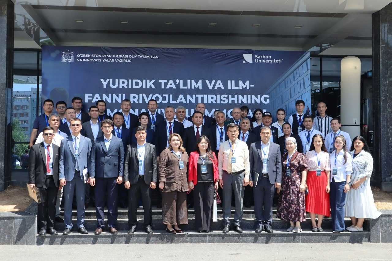 19-may kuni Sarbon Universitetida “Yuridik ta’lim va ilm-fanni rivojlantirishning zamonaviy muammolari” mavzusidagi respublika ilmiy-amaliy konferensiya bo‘lib o‘tdi. 